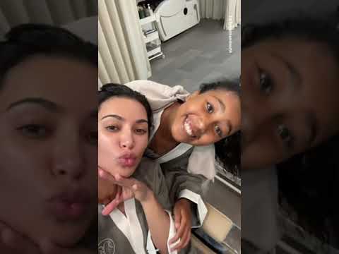 Video: Kim Kardashian, North and Kris Jenner enjoy a girls spa day