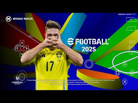 eFOOTBALL PES 2025 PPSSPP Android Update Transfers Kits 24/25 Now Faces Camera PS5 Graphics HD