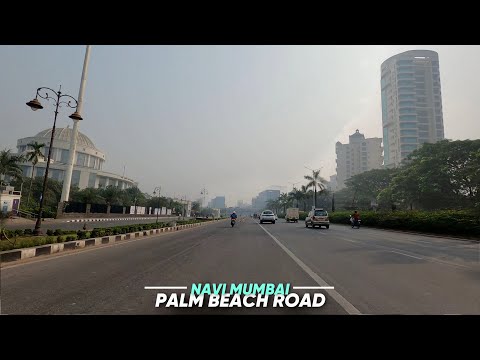 Palm Beach Rd - 4K | Winter Morning Drive | Navi Mumbai