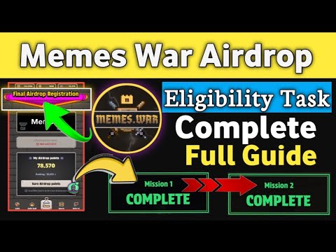 Memes War Final Airdrop Registration | Memes War Airdrop Evm Wallet Connect || Mission Complete