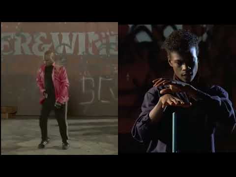 Revisited: . Breakin’ broom scene with Michael “Turbo” Boogaloo Shrimp Chambers side by side 1984