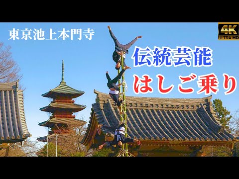 Japanese Acrobatic Performance”ladder Riding”