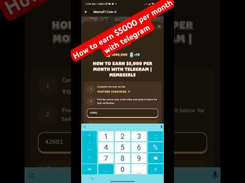 How to earn $5000 per month with telegram | Memefi cinema code #memefi #AirdropTwinkle