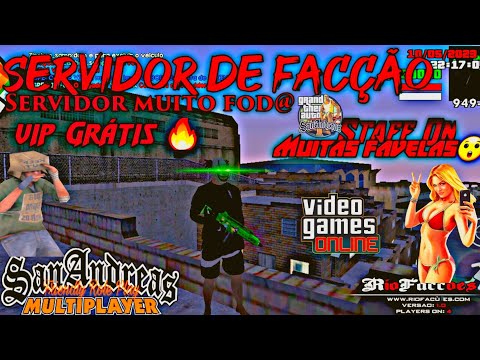 🔥 NOVO SERVIDOR DE FACÇÃO GTA SAMP | VIP GRÁTIS PARA NOVATOS MUITAS FAVELAS E ORGS GRÁTIS ❤😲