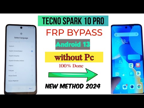 Tecno Spark 10 Pro K17 FRP Bypass without PC Android 13! Easy Method