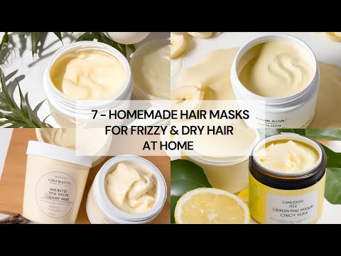 Homemade Hair Mask for Dry Frizzy Hair. Natural Ingredients for Silky Smooth Hair at Home.