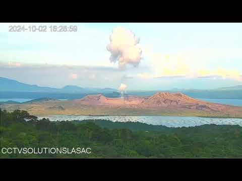 Eruption of Taal volcano, Philippines. October 2, 2024.