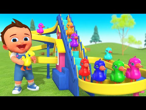 Learning Colors for Kids Toddler with Color Ducks Wooden Climber Toy Set Fun Activities Educational