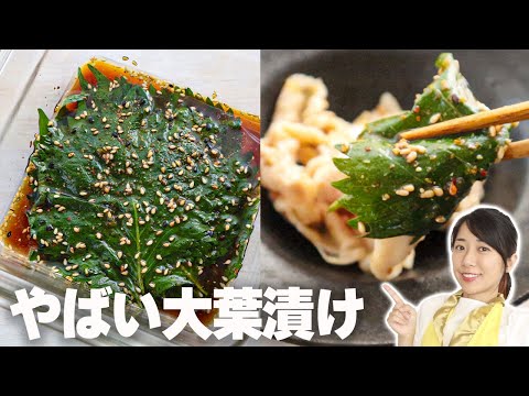 【5分】保存もで切る大葉の醤油漬け