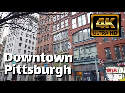 Walking in Downtown Pittsburgh - Part 2 - 4K HDR