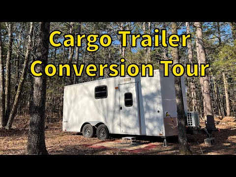 8.5x18 Cargo Trailer Toy Hauler Conversion Tour - Tiny Home Camper