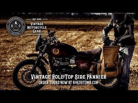 The BEST LUGGAGE for your modern classic Waxed Canvas Side Pannier Saddlebag