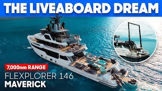 The ULTIMATE Liveaboard Superyacht? CdM Flexplorer 146 Maverick Tour & Review