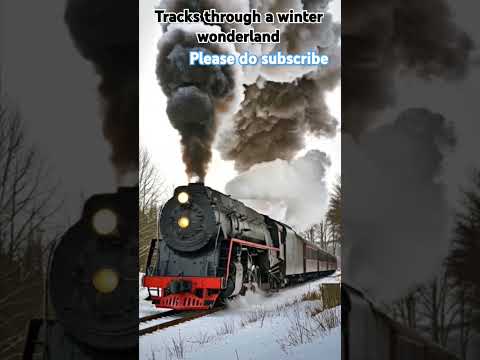 Tracks through a winter wonderland #ytshorts #trendingshorts #usa_canada  #winterwonderland #tracks