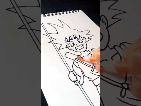 Goku drawing ❤️ #anime #goku #art #shorts