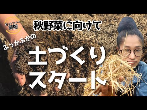 【土づくり】夏野菜の収穫が終わったらスタート！秋に向けて畑づくりを始めよう！【緑肥】【農家の家庭菜園】【有機物】