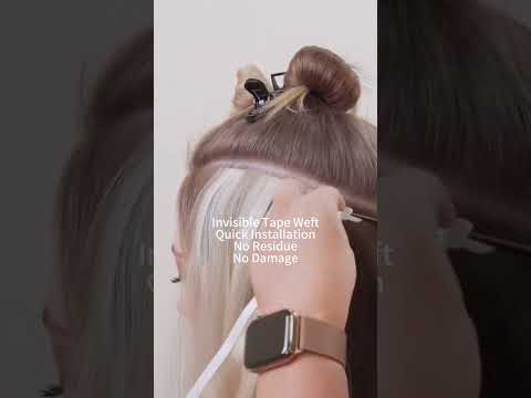 Invisible  Tape Weft-Quick Tape Installation Method  #tapehairextensions