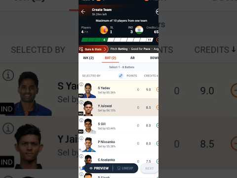 sri lanka vs india dream11 team kaise banaye || sri lanka vs india dream11 team kaise banaye