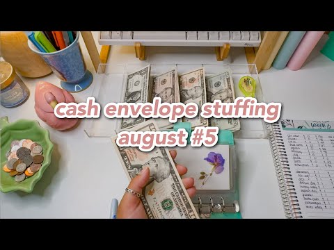 cash envelope stuffing | august week #5 | low income budget | savings challenges