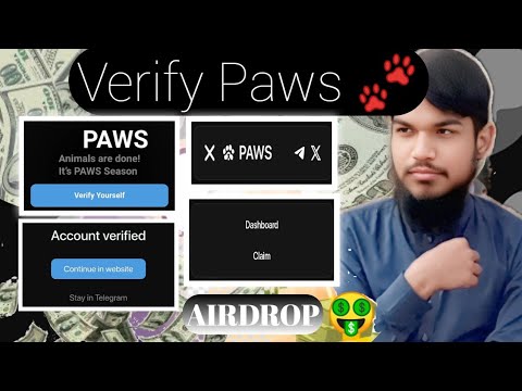 Paws Airdrop |  How to verify paws account | claim paws token #paws #pawsverify