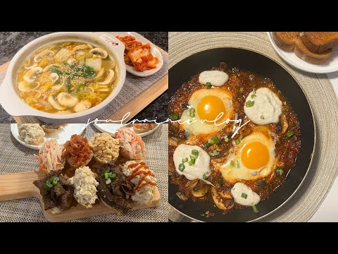 aesthetic cooking vlog 🍳 | what I eat in a week | korean food, home cafe