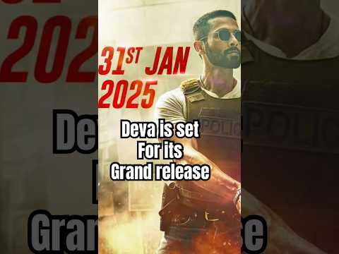 Shahid Kapoor’s Deva Set for a Grand Release on January 31, 2025