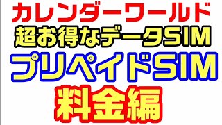 プリペイドSIM【料金編】レンタルWifiよりお得！？『カレンダーワールド』