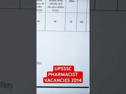 UPSSSC PHARMACIST VACANCIES 2024 #amarsayaracademy