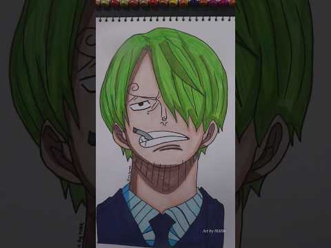 Sanji from One piece anime in 35 sec #sanji #anime #drawing