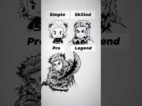 How to Draw Legend Rengoku 😳 #shorts #anime #drawing