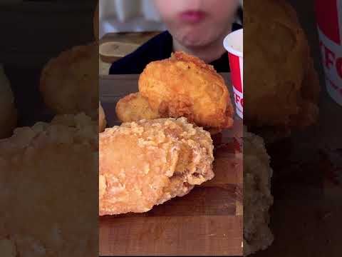 KFC/ごま油香る旨塩チキン／美味しすぎ#ケンタッキー #asmr #咀嚼音動画 #eating sounds #チキン#chicken #치킨