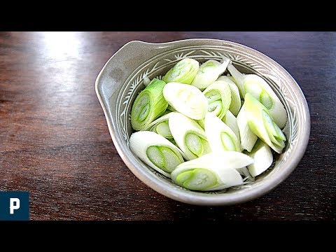 How to cut Green Onion/Diagonal cutting