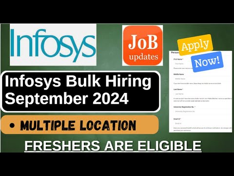 Infosys Recruitment September 2024 | Infosys Hiring again | Jobs For Freshers |