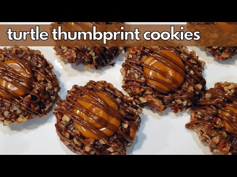 Turtle Thumbprint Cookies! | Day 11 of 12 Days of Christmas Cookies!!