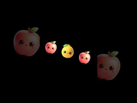 Funny Fruits Sensory Video Shorts #42 #highcontrast #BabySensory #babydiscovery #babyeducation