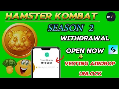 Hamster Kombat Season 2 Withdrawal Open Now and Vesting Airdrop Unlock