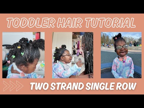 TODDLER HAIR TUTORIAL| TWO STRAND TWIST- SINGLE ROW| EASY HAIRSTYLE FOR NATURAL HAIR| TYPE 4 HAIR