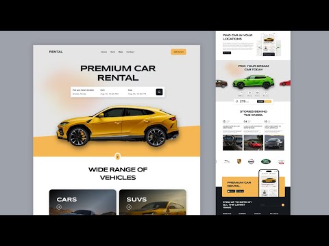 Build A Responsive Premium Car Rental Website Using HTML CSS & JavaScript