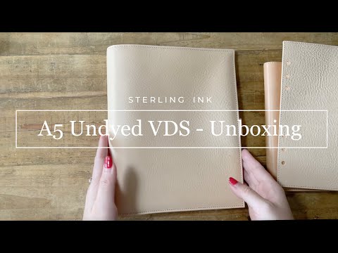 A5 Ring Agenda Cover Unboxing (VDS JL Undyed) | Sterling Ink