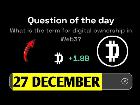 What is the term for digital ownership in Web3? | Dropee Question Of The Day | 27 December