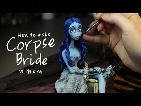 Making Corpse Bride Diorama With Clay_Halloween DIY