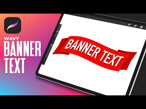 Create A Wavy Banner with Text in Procreate