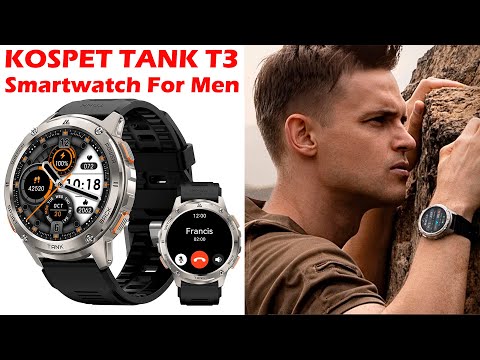 KOSPET TANK T3 Smartwatch For Men Smart watches Women Rugged Military Digital Electronic Bluetooth