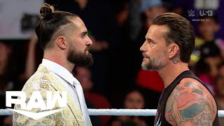 CM Punk & Seth Rollins Face to Face | WWE Raw Highlights 12/30/24 | WWE on USA