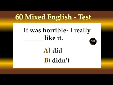 60 Mixed Tenses Quiz | Verbs in English Grammar | English Practice Test | No.1 Quality English