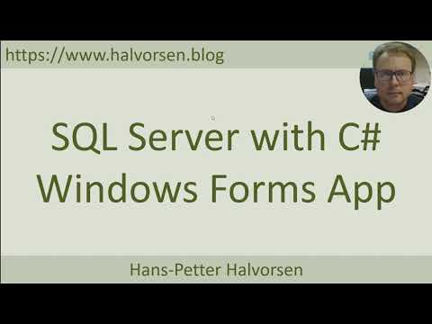 SQL Server with C# Windows Forms App