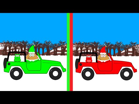 POU ELFO VERDE VS POU ELFO VERMELHO - Hill Drive | Pou Vlogs