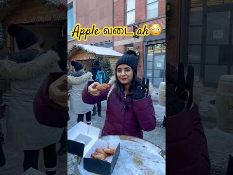 Apple Vada, Apple Tea in canada🤯#shortsfeed #ytshorts #applefritters #torontotamil #torontofoodies