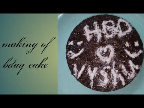 #Banana choclate cake without oven with decoration in easy way||food from heaven||