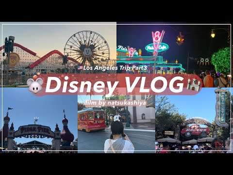 【LA🇺🇸 Vlog③】カリフォルニアディズニーで遊び尽くす一日🏰🐭アドベンチャーパークを大満喫🚗おすすめグルメ&アトラクション🎡カーズランドが最高すぎた✨[trip vlog]